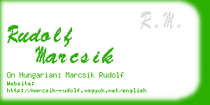 rudolf marcsik business card